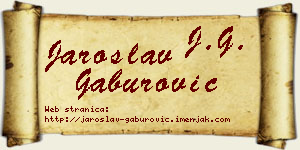 Jaroslav Gaburović vizit kartica